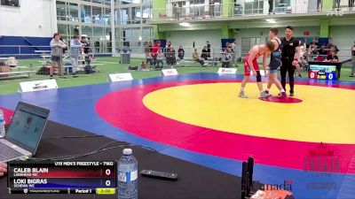 71kg Champ. Round 2 - Caleb Blain, Lakehead WC vs Loki Bigras, Schewa WC