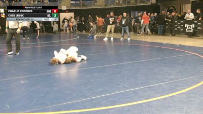65 lbs Round Of 32 - Charlie Cosenza, Bangor vs Cole Lebec, Mt. Lebanon