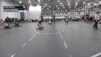 57 lbs Round 5 (6 Team) - Carae Gregula, PA West Black vs Scarlett McKeown, Lady Assassins