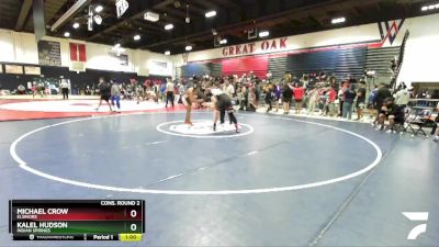 215 lbs Cons. Round 2 - Kalel Hudson, Indian Springs vs Michael Crow, Elsinore