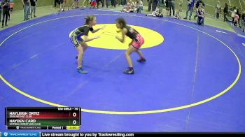 70 lbs Cons. Round 2 - Hayleigh Ortiz, Siuslaw Mat Club vs Hayden Card, Umpqua Wrestling Club