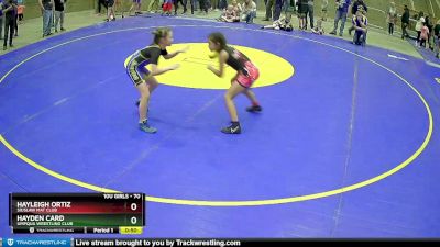 70 lbs Cons. Round 2 - Hayleigh Ortiz, Siuslaw Mat Club vs Hayden Card, Umpqua Wrestling Club