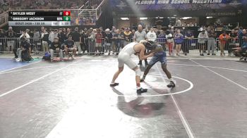 138 3A 3rd Place Match - Gregory Jackson, Miami Palmetto vs Skyler West, Ft Pierce Central