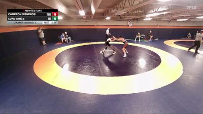138 lbs Champ. Round 1 - Cameron Sisneros, Thunder Basin High School vs Luke Vance, Lehi