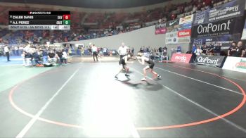 5A Boys 113 lbs Cons. Round 1 - Caleb Davis, Silverton Boys vs A.J. Perez, Crater Boys