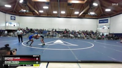 133 lbs Cons. Round 2 - Romeo McNeal, Cal State Bakersfield vs Anthony Lucio, Cal Poly SLO