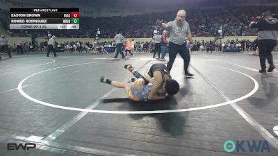 84 lbs Consi Of 8 #2 - Easton Brown, Blackwell Wrestling Club vs Romeo Rodriguez, Woodward Youth Wrestling
