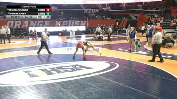 3A 126 lbs Cons. Round 1 - Ismael Chaidez, Lombard (Glenbard East) vs Vannak Khiev, Carol Stream (Glenbard North)