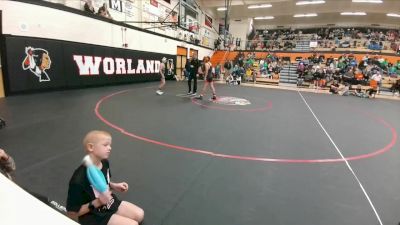 126 lbs Quarterfinal - Eli Asay, Cody Middle School vs Garrett Davis, Powell Middle School