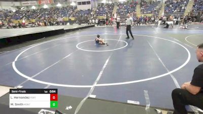 40 lbs Semifinal - Luciano Hernandez, Fort Lupton vs Milo Smith, Montrose Elite
