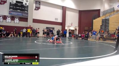 109-119 lbs Semifinal - Nolan Baker, Franklin WC vs Xander James, Franklin Central WC