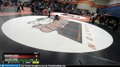 157 lbs Champ. Round 1 - Colton Sund, Wisconsin-Eau Claire vs Hayden Stout, Buena Vista University