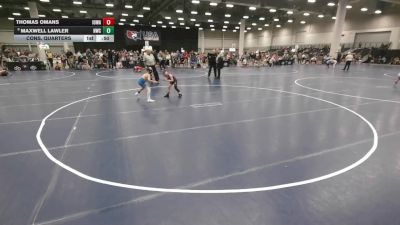 62 lbs Cons. Quarters - Maxwell Lawler, Hastings Wrestling Club vs Thomas Omans, Iowa