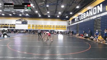 130 lbs Pigtails - Azlynn Dean, Fort Cherry vs Leila Crowe, Knoch