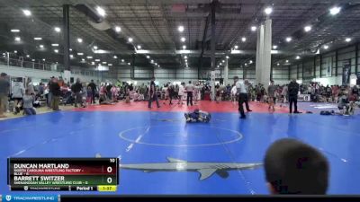 50 lbs Round 3 (4 Team) - Duncan Martland, NORTH CAROLINA WRESTLING FACTORY - BLUE vs Barrett Switzer, SHENANDOAH VALLEY WRESTLING CLUB