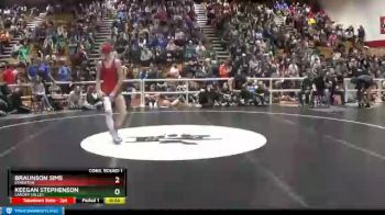 120 lbs Cons. Round 1 - Keegan Stephenson, Lander Valley vs Braunson Sims, Evanston