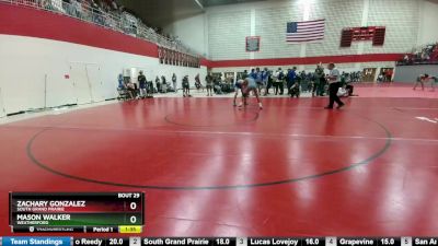 144 lbs Round 1 - Zachary Gonzalez, South Grand Prairie vs Mason Walker, Weatherford