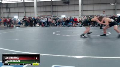 126 lbs Cons. Round 3 - Lukah Schwarz, RMMS vs Levi Schurdell, Meridian Middle School