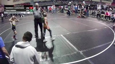 56 lbs 1st Place Match - Maverick Carruthers, St Paul Youth Wrestling vs Cole Sherry, Gretna Youth Wrestling Club