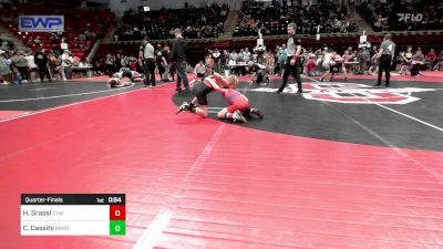 75 lbs Quarterfinal - Heston Grassl, Caney Valley Wrestling vs Creek Cassity, Barnsdall Youth Wrestling