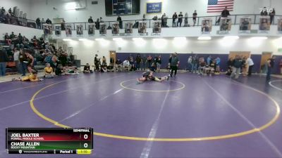 120 lbs Semifinal - Joel Baxter, Powell Middle School vs Chase Allen, Rocky Mountain