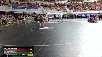 D2-152 lbs Cons. Round 2 - Willow Arnold, Arizona College Prep vs Seneca McCall, Round Valley