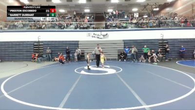 47 lbs Quarterfinal - Preston Escobedo, Small Town Grims vs Barrett Durrant, Kuna Klub