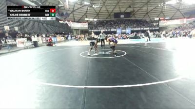 Girls 2A 155 lbs Cons. Round 3 - Aaliyah Booth, Columbia River (Girls) vs Chloe Bennett, East Valley (Spokane) (Girls)