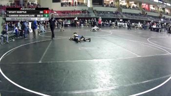 90 lbs 3rd Place Match - Wyatt Hueftle, Cozad Wrestling Club vs Camden DeWispelare, Monarch Wrestling Club - David City