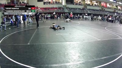 90 lbs 3rd Place Match - Wyatt Hueftle, Cozad Wrestling Club vs Camden DeWispelare, Monarch Wrestling Club - David City