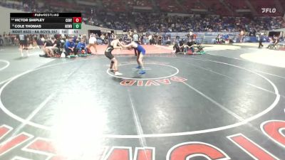 6A Boys 157 lbs Cons. Round 5 - Cole Thomas, Newberg Boys vs Victor Shipley, Century Boys