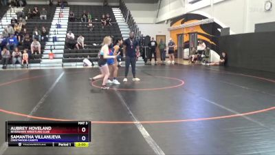 14U Girls-1 lbs Round 2 - Samantha Villanueva, Crestwood Cadets vs Aubrey Hoveland, Riverhawk Wrestling Club