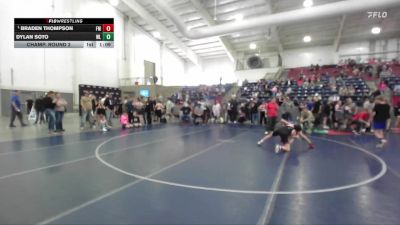 96 lbs Champ. Round 2 - Braden Thompson, Fruita Monument vs Dylan Soto, Champions Wrestling Club