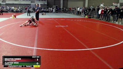 95 lbs Cons. Round 2 - Clayton Wick, Centennial vs Braxton Weber, Red Rock Central