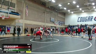 197 lbs Cons. Round 3 - Amin Quouchbane, Clackamas Unattached vs Jonas Baekkelund, Simon Fraser (B.C.)