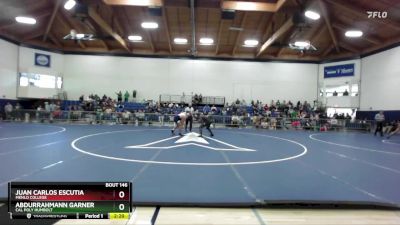 197 lbs Cons. Semi - Juan Carlos Escutia, Menlo College vs Abdurrahmann Garner, Cal Poly Humbolt