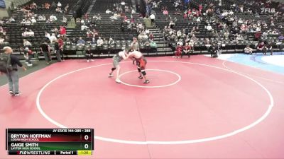 288 lbs Champ. Round 2 - Gaige Smith, Layton High School vs Bryton Hoffman, Logan High School