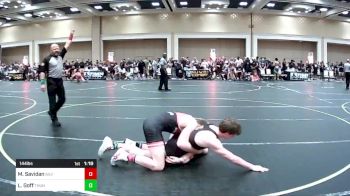 144 lbs Quarterfinal - Mason Savidan, Silverback WC vs Lewis Goff, Thunder