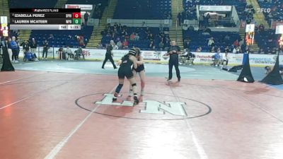 120 lbs 3rd Place - Izabella Perez, Springfield Central (W) vs Lauren McAteer, Walpole