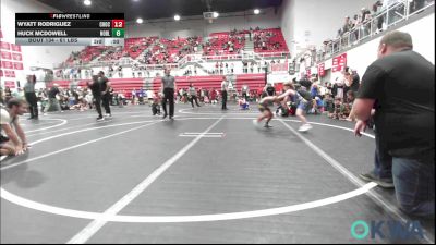 61 lbs Consi Of 8 #1 - Matias Chay, Harrah Little League Wrestling vs Blaine Bilodeau Jr., Choctaw Ironman
