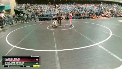 115-126 lbs Round 2 - Sharlotte Dingler, Greenwave Youth Wrestling vs Madison Bailey, Top Fuelers Wrestling