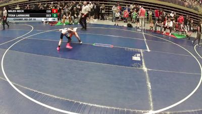 51 lbs Champ. Rd Of 16 - Miles Heck, Iron County Wrestling Academy vs Titan Larimore, Dove Creek