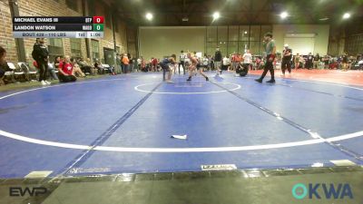 110 lbs Semifinal - Michael Evans III, Tulsa Blue T Panthers vs Landon Watson, Wagoner Takedown Club