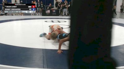52 kg Cons. Rd Of 16 - Noah Losey, Bishop McCort High School Wrestling vs Sonny Cervantes, SilvaBack Training Center