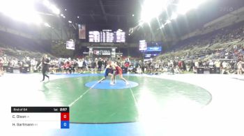 145 lbs Rnd Of 64 - Caleb Olson, Iowa vs Hunter Gartmann, Wisconsin