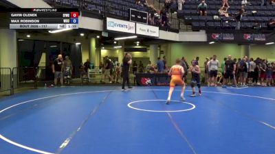 117 lbs Cons. Sub-semis - Gavin Olenek, SCN Youth Wrestling Club vs Max Robinson, Wisconsin