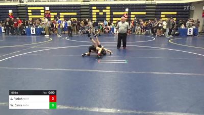 60 lbs Quarterfinal - Joseph Rodak, North Allegheny vs Westen Davis, Backbone WC