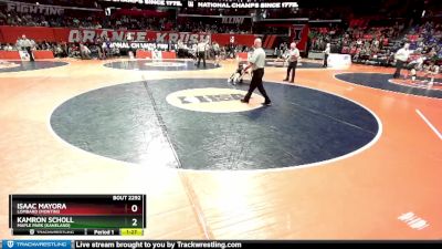 2A 120 lbs Cons. Round 3 - Isaac Mayora, Lombard (Montini) vs Kamron Scholl, Maple Park (Kaneland)