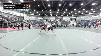197 lbs Champ. Round 2 - Gio Jackson, Life University vs Ashton Simison, University Of Rio Grande