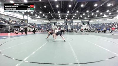 197 lbs Champ. Round 2 - Gio Jackson, Life University vs Ashton Simison, University Of Rio Grande